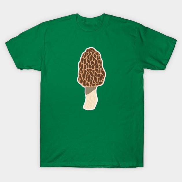 Morel mushroom T-Shirt by Sunsettreestudio